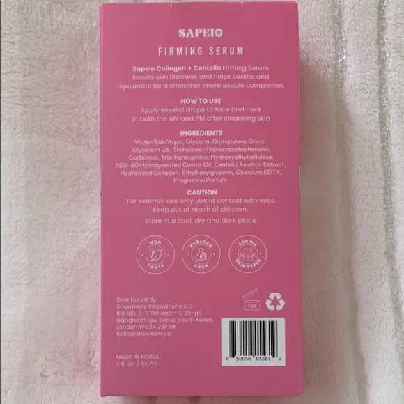 Korean Skincare Sapeio Collagen + Centella Firming Serum - Picture 5 of 6